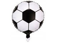 Balon foliowy "Football - piłka nożna (okrągły)", czarna, 45 cm (18 cali)