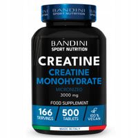 Bandini Creatine |Mikronizowany monohydrat| 500 tabletek|3000 mg