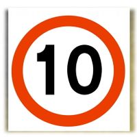 ZNDW-3 ZNAK DROGOWY ograniczenie prędkości 10 km