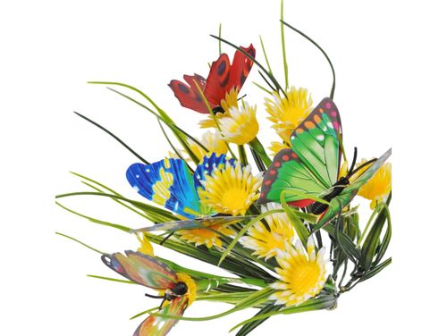 Lampa solarna ogrodowa lampka kwitnąca łąka kwiaty do ogrodu żółta łąka na Arena.pl