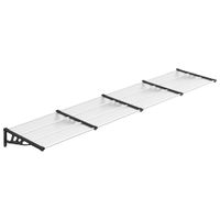 Daszek nad drzwi, czarno-przezroczysty, 396x90 cm, poliwęglan