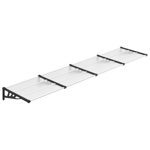 Daszek nad drzwi, czarno-przezroczysty, 396x90 cm, poliwęglan na Arena.pl