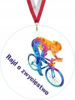 MEDAL Z PLEXI 5 cm nadruk UV rajd o zwycięstwo kolarstwo personalizacja