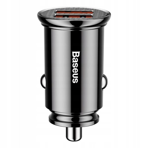 Ładowarka samochodowa Baseus Circular 2xUSB QC3.0 5A 30W (czarna) zdjęcie 2