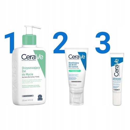 Nawilżający Żel-Krem Oil Control CeraVe dla skóry mieszanej i tłustej 52ml na Arena.pl
