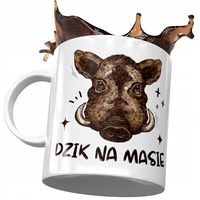 Kubek Śmieszny Zabawny Dzik Na Masie Prezent Z Nadrukiem Ze Zdjęciem