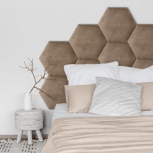 PANELE TAPICEROWANE PLASTER MIODU Heksagon BEŻOWY 26cm x 30cm na Arena.pl