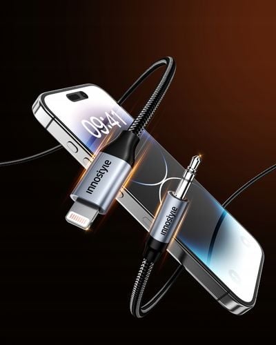 innostyle kabel aux do iphone przejściówka adapter lightning mini jack 1m na Arena.pl