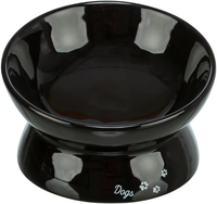 TRIXIE Miska ceramiczna podwyższona wysoka na karmę wodę psa czarna 350 ml