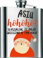 Piersiówka PREZENT na święta mikołajki z nadrukiem