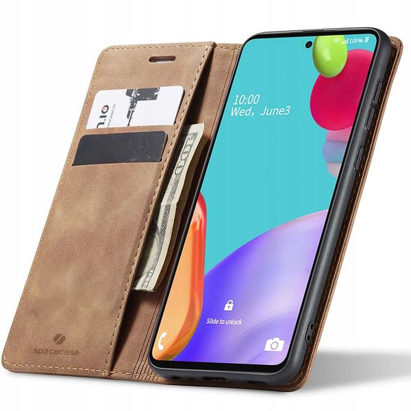 Spacecase Wallet Galaxy A52 5G Light Brown zdjęcie 1