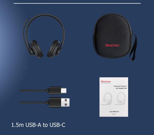 Weatwo Słuchawki Bluetooth z Podwójnym Mikrofonem CVC8.0 do Telefonów i PC na Arena.pl