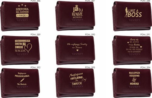 Damski portfel dla babci Portfele z grawerem TWÓJ TEKST personalizowany na Arena.pl