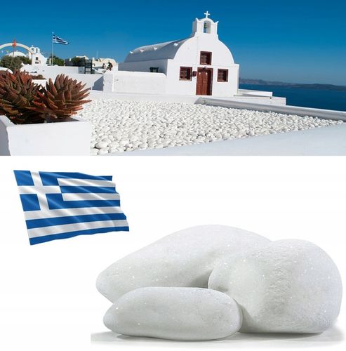 KAMIEŃ BIAŁY THASSOS OTOCZAK GRECKI DO OGRODU DEKORACYJNY 2-4cm 20kg na Arena.pl