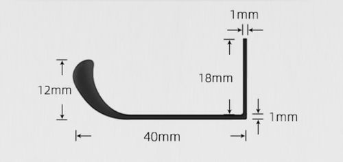 UCHWYT KRAWĘDZIOWY CZARNY 120cm UCHWYT MEBLOWY na Arena.pl