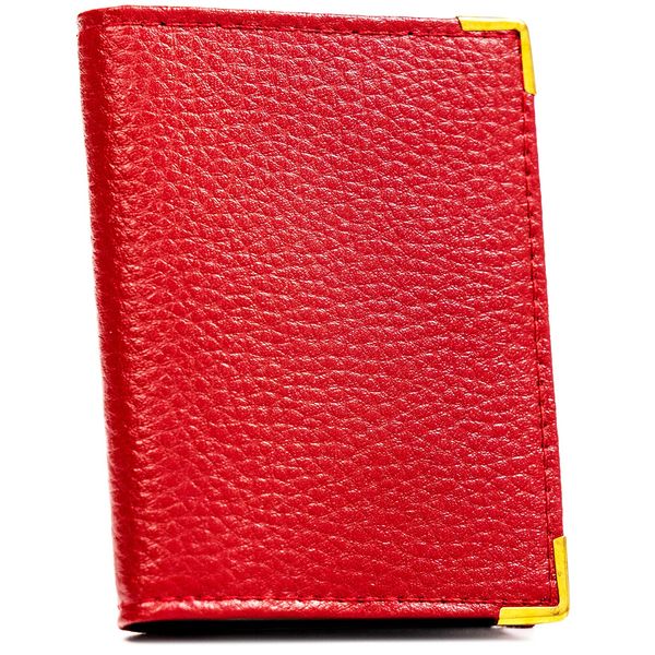 etui na karty skórzane 302-bl-red zdjęcie 1