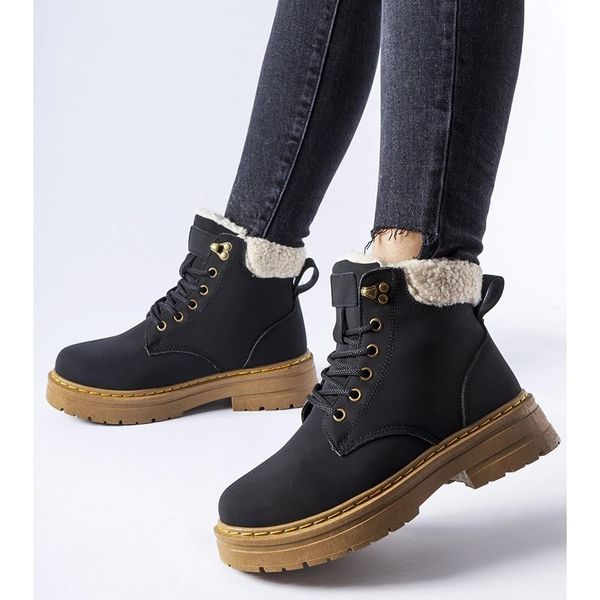 Czarne ocieplane workery r.36 zdjęcie 3