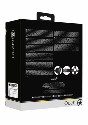 Blindfolded Head Harness With Solid Ball Gag - Black na Arena.pl