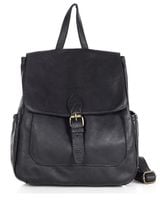 Plecak skórzany handmade z kieszeniami - MARCO MAZZINI czarny