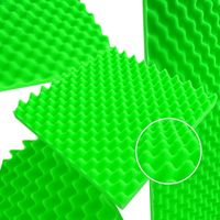 FALA - AKUSTYCZNA PIANKA MATA GĄBKA 50x50x 3 CM - Zielona - biuro, sala