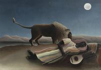 Plakat 100x70cm  The Sleeping Gypsy, Rousseau Vintage do Salonu