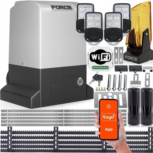 ZESTAW DO BRAM FORCE 1200 kg 4xPILOT WIFI 5xLISTWA LAMPA NAPĘD BRAMY na Arena.pl