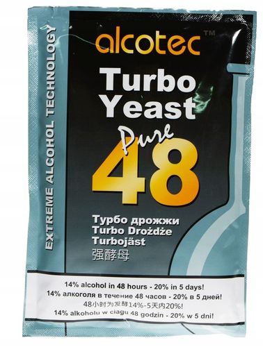 ALCOTEC 48 TURBO PURE 1,35kg paczka zamiast 10 małych drożdże gorzelnicze na Arena.pl