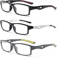 Okulary do czytania i komputera +3.00  KoKoBin TR90 antyblue zestaw 3szt