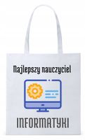 Dzień Nauczyciela Prezent Torba Eco Biała Shopper Z Nadrukiem Ze Zdjęciem