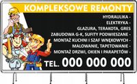 Baner reklamowy 130x80 cm - Kompleksowe usługi remontowe