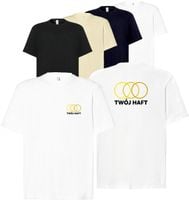 męska KOSZULKA oversize T-SHIRT własn HAFT LOGO firmowa reklamowa 20 szt