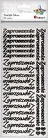 naklejki foliowe „zaproszenie” czarne titanum