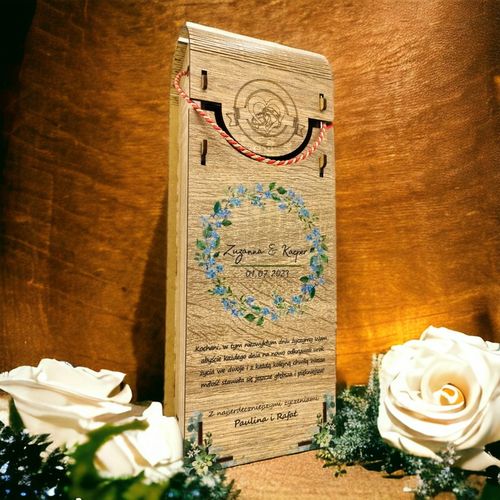 Pudełko na Wino z Nadrukiem Prezent Ślub Wesele na Arena.pl