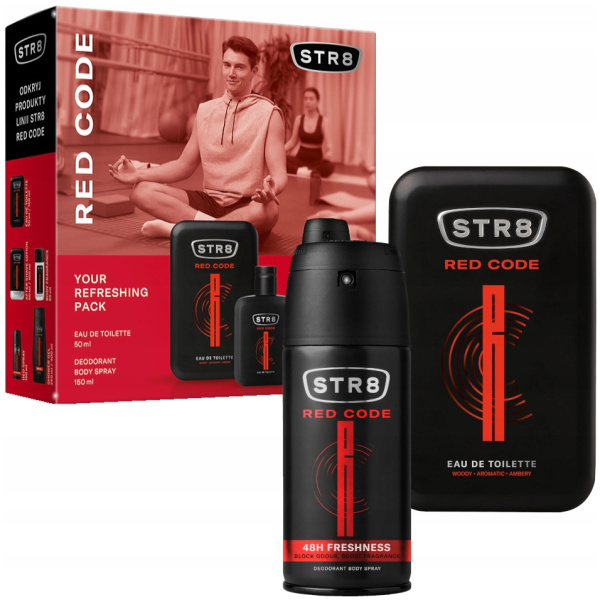 STR8 Red Code Zestaw prezentowy EDT 50ml Deo 150ml zdjęcie 2