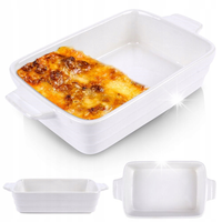 Naczynie PORCELANOWE do zapiekania żaroodporne foremka do zapiekanek 1,4L