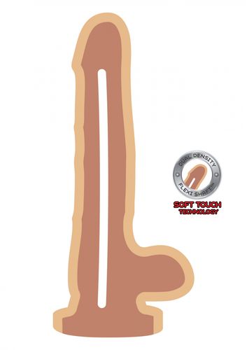 dual density dildo 8inch balls light skin tone na Arena.pl