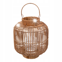 LAMPION OGRODOWY rattanowy beżowy BOHO śr. 30 cm