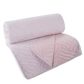 Narzuta 220x240 LEN różowa pikowana hot press dekoracyjna