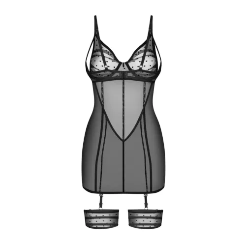 obsessive nuites halka czarna prześwitująca 2xl/3xl z stringami na Arena.pl