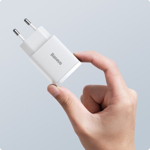 BASEUS SZYBKA ŁADOWARKA DO TELEFONU ZASILACZ 2x USB-C USB 20W PD QC 3.0 na Arena.pl