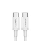 kabel przewód usb-c - usb-c pd qc afc 1m - biały