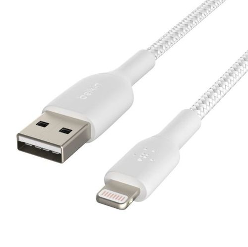 Belkin Kabel Braided USB- Lightning 15cm biały na Arena.pl