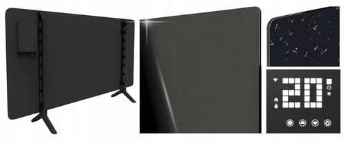 Szklany grzejnik na podczerwień promiennik PrimeHeat 720W WiFi Tuya na Arena.pl