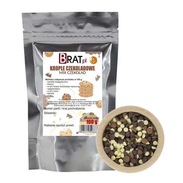 Krople czekoladowe - MIX czekolad 100g zdjęcie 1