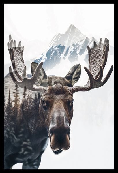 Plakat 30x45cm Łoś Duch Lasu zdjęcie 2