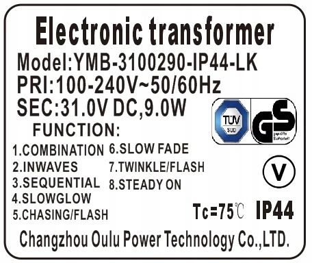 ZASILACZ 9W 31V LAMPKI LED PROGRAMATOR zasilacz do kompletów choinkowych na Arena.pl