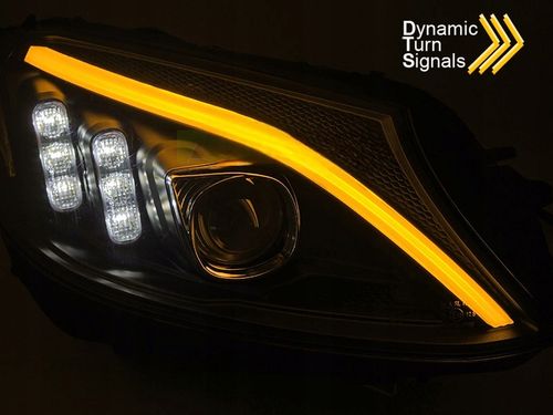 LAMPY MERCEDES C W205 14-18R LED BAR DO JAZDY DZIENNEJ DYNAMICZNY KIER. na Arena.pl
