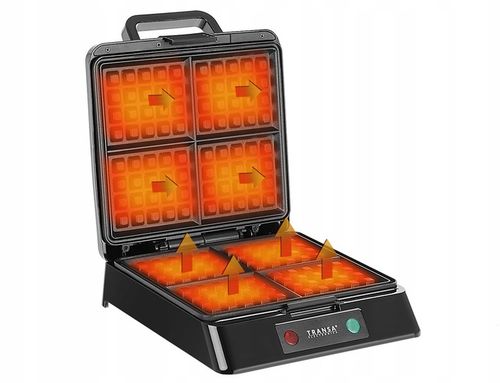 GOFROWNICA na 4 chrupiące GOFRY SZYBKIE NAGRZEWANIE MOCNA 1500W na Arena.pl