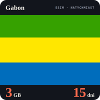Karta eSIM Internet Gabon 3 GB na 15 dni - bez rejestracji