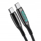 Kabel USB-C do USB-C BlitzWolf BW-TC23, z wyświetlaczem, 100W, 1.8m (czarny